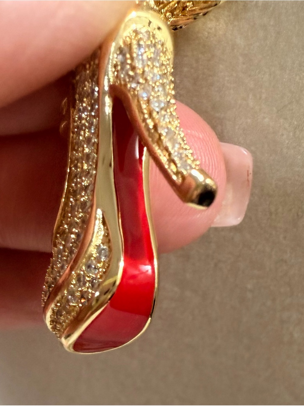 14K Gold Filled Franco Chain| 4.40mm, 22 in. + Gold High-Heel Pendant 👠